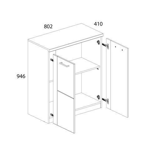 DOORSET, Тумба 2D. Цвет ДУБ НАВАРРА