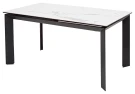 Стол CREMONA 140 MATTE STATUARIO Белый мрамор матовый, керамика/ черный каркас, ®DISAUR