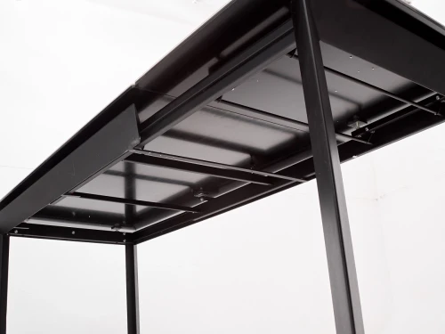 Стол CREMONA 140 MATTE STATUARIO Белый мрамор матовый, керамика/ черный каркас, ®DISAUR