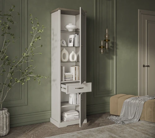 TOSCANA NEW, Шкаф 2D1S. Цвет ПЕРСИДСКИЙ ЖЕМЧУГ/КАНЬОН