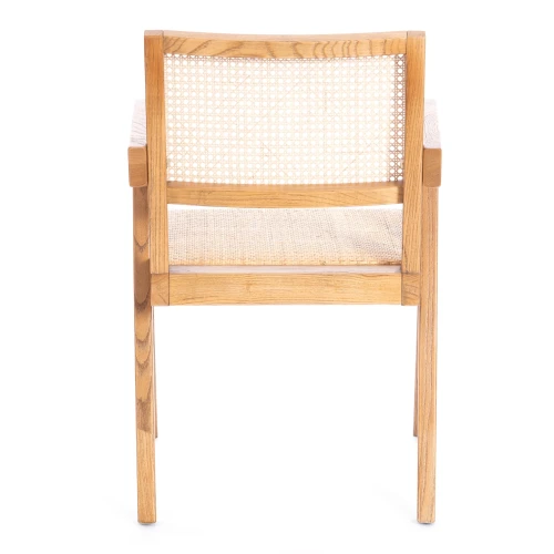 Кресло LOKI дерево вяз/ротанг, Груша (№3), 50х50х84 см (Комплект из 2 шт.)