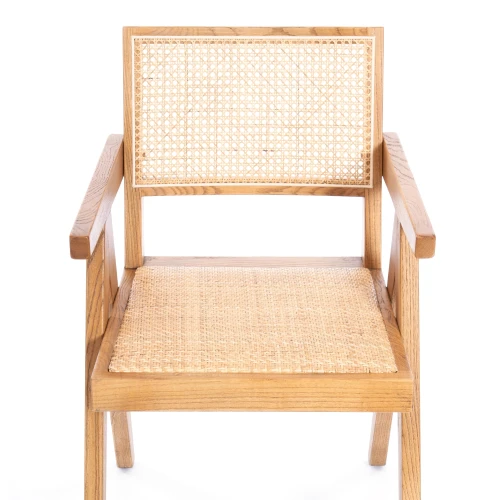 Кресло LOKI дерево вяз/ротанг, Груша (№3), 50х50х84 см (Комплект из 2 шт.)