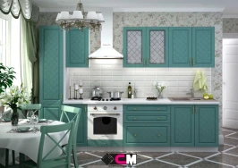 Кухня Модена 3000 дуб бирюза