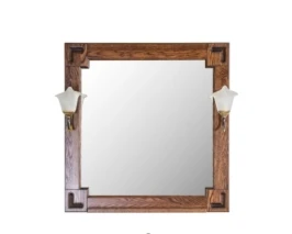 Зеркало Дубэлла 80, со светильником, орех