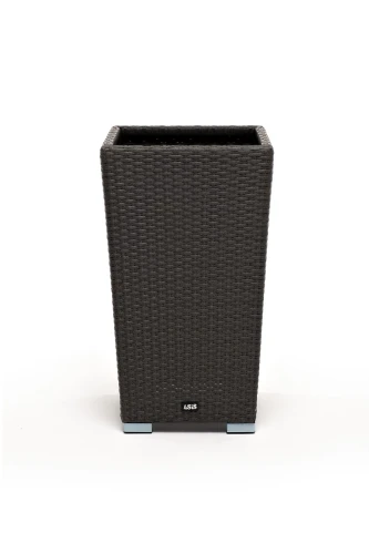 "Капучино" кашпо для цветов плетеное из искусственного ротанга, цвет коричневый