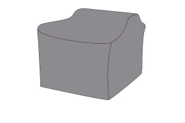 Защитный чехол на кресло Капучино 106×89×80 см, цвет серый