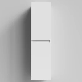 Пенал Бест 35 (2 двери) подвесной, белый глянец, правый, бельевая корзина