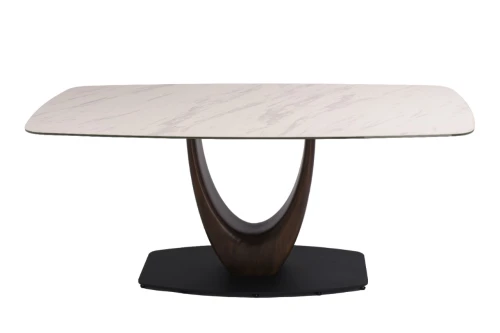 Стол обеденный Римини MC3020-200WT, 200х110х76 см, белая керамика