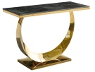 Стол-консоль Прайм IST-803,120х40х78 см, черный мрамор/золотой