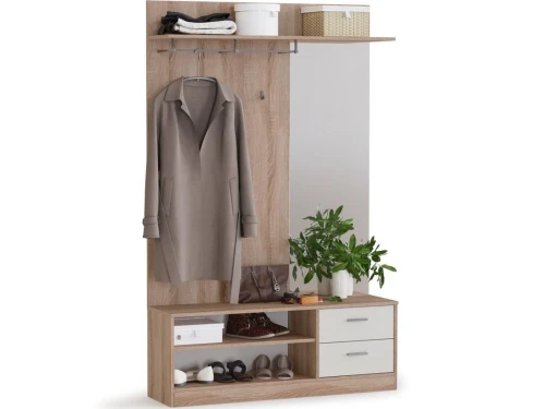 Прихожая «Диоген», Дуб сонома/белый