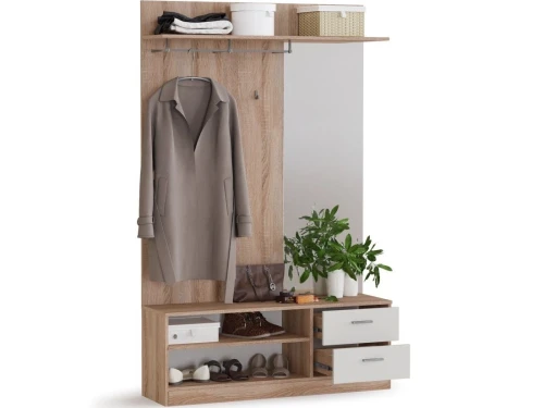 Прихожая «Диоген», Дуб сонома/белый