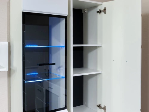 Пенал «Йорк» навесной, Белый/белый глянец