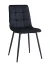 DC209 Стул мягкий, ЧЕРНЫЙ#G62-50 велюр, каркас металл черный КРУГЛЫЙ
