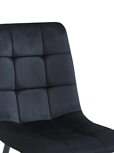 DC209 Стул мягкий, ЧЕРНЫЙ#G62-50 велюр, каркас металл черный КРУГЛЫЙ