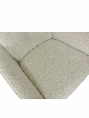 DC23071F Стул мягкий поворотный 360*с подлокот,БЕЖЕВЫЙ, каркас металл черный КВАДРАТ