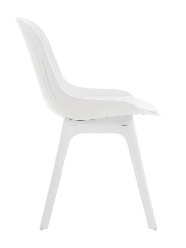 DC270 Стул пластиковый, БЕЛЫЙ c подушкой, ноги белые