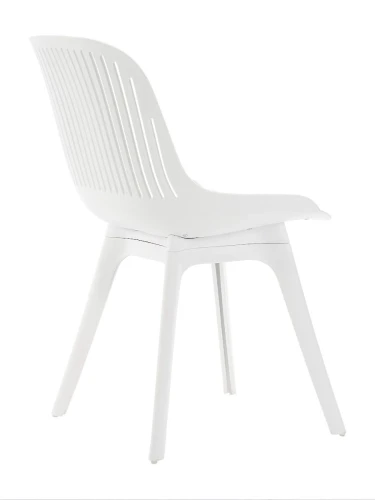 DC270 Стул пластиковый, БЕЛЫЙ c подушкой, ноги белые