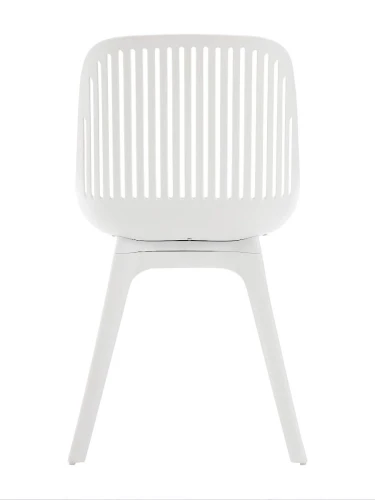 DC270 Стул пластиковый, БЕЛЫЙ c подушкой, ноги белые