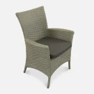 Кресло Kipr Лунный свет, RAL 7030, Oxford 600D PU dark grey из искусственного ротанга