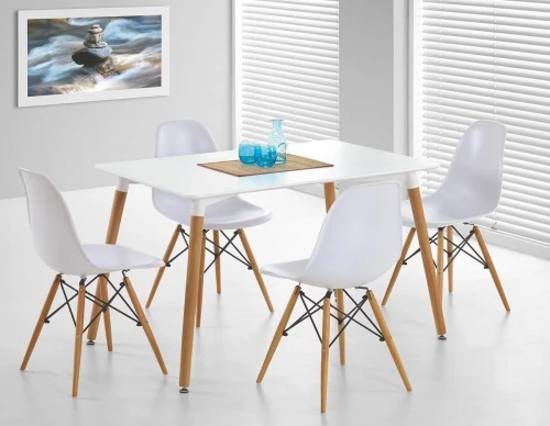 Стол TANSY 120 белый/массив бука  М-City