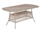 Стол Nova 1530х820 со скруглением СТ Ирбис, RAL 1019, CT.Прозрачное из искусственного ротанга