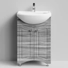 Тумба Адам 55 напольный, Лиственница структурная контрастно-серая ПВХ 64202 Vodok с раковиной в комплекте Тумба Адам 55 напольный, Лиственница структурная контрастно-серая ПВХ 64202 Vodok с раковиной в комплекте