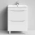 Тумба Адель 60 напольный, белый глянец Vodok с раковиной в комплекте