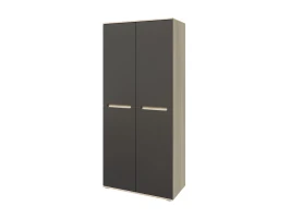 Шкаф двухстворчатый Ким, Графит софт, Сонома
