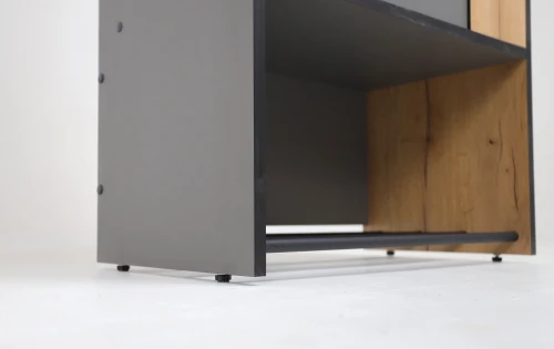 Шкаф ОЛЬГА-ЛОФТ 3, Дуб Крафт Золотой, Темно Серый