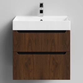 Тумба Бонум 1, 60 подвесной, Дуб цвет 11 Vodok с раковиной в комплекте