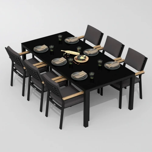 Стол обеденный CANA карбон 220x100