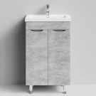 Тумба Смайл 50 напольный, Горный камень ПВХ 57807 Vodok с раковиной в комплекте