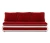 Диван прямой, еврокнижка "Оскар" 144, велюр красный, ППУ