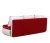 Диван прямой, еврокнижка "Оскар" 144, велюр красный, ППУ