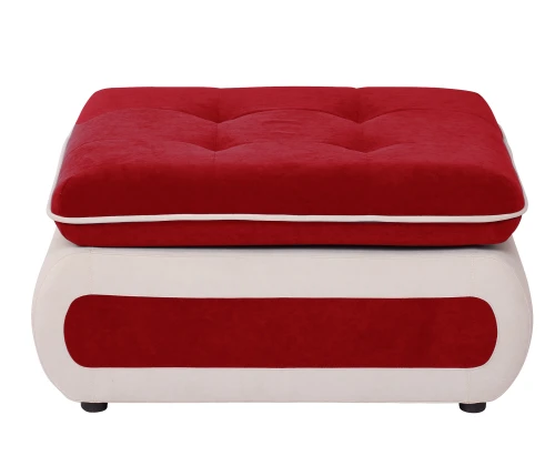Диван прямой, еврокнижка "Оскар" 144, велюр красный, ППУ