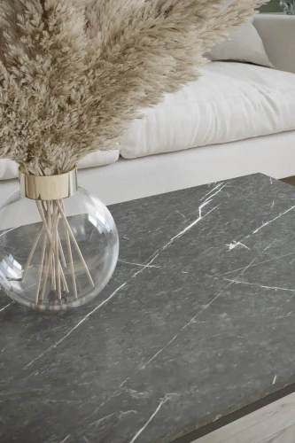 Стол журнальный Инсайд черный мрамор/черный