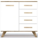 Комод Вега Скандинавия 90, белый глянец Комод Вега Скандинавия 90, белый глянец