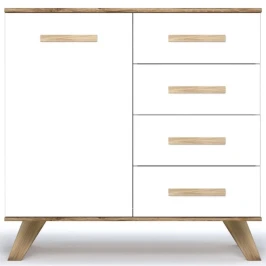 Комод Вега Скандинавия 90, белый глянец