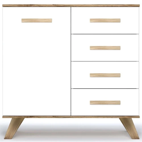 Комод Вега Скандинавия 90, белый глянец