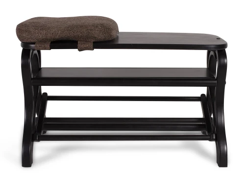 Обувница Диана темно-коричневый/ткань