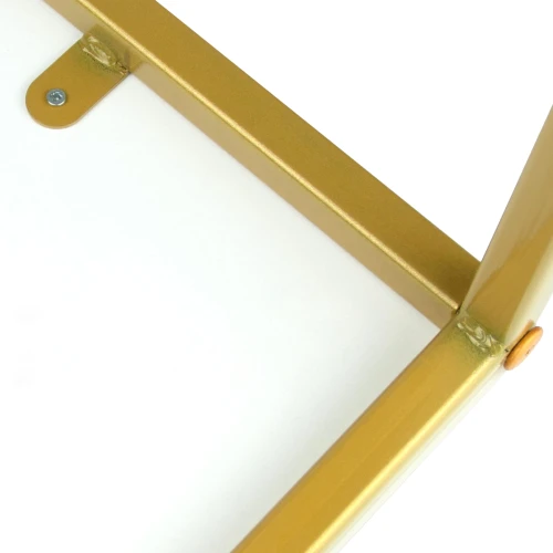 Стол журнальный МеталлАрт М002 белый мрамор/золото