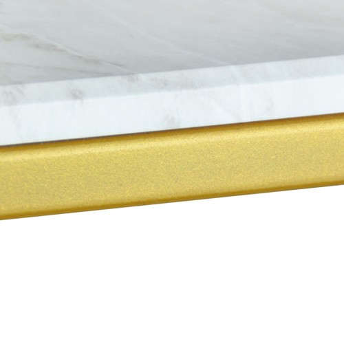 Стол журнальный МеталлАрт М002 белый мрамор/золото