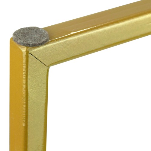 Стол журнальный МеталлАрт М002 белый мрамор/золото