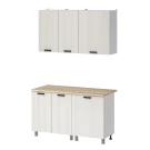 МК Аленушка 1,4м Лотос Молочный,скоба антрацит,сонома