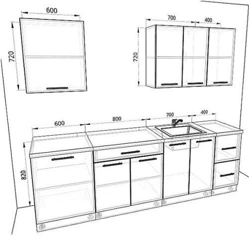 Кухня Базис Комплектация 52