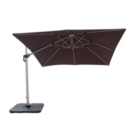 Зонт для сада алюминиевый боковой Данши «Dunshee» без утяжелителя  -  Шоколад
