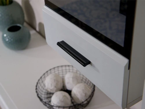 Пенал-витрина «Йорк» навесная (01), ЛВ Белый/белый глянец