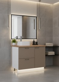 ВГ 1050 Крем/Белый гладкий Арника РМ (со столешницей) в.2