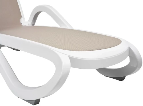 Шезлонг Nardi Alfa с подлокотниками, белый-тортора