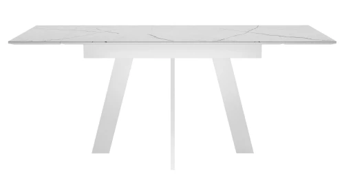 Стол DikLine SKM140 Керамика Белый мрамор/подстолье белое/опоры белые (2 уп.)